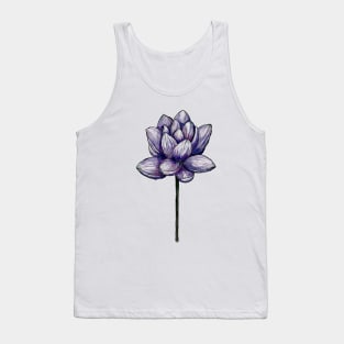 Blue Lotus flower Tank Top